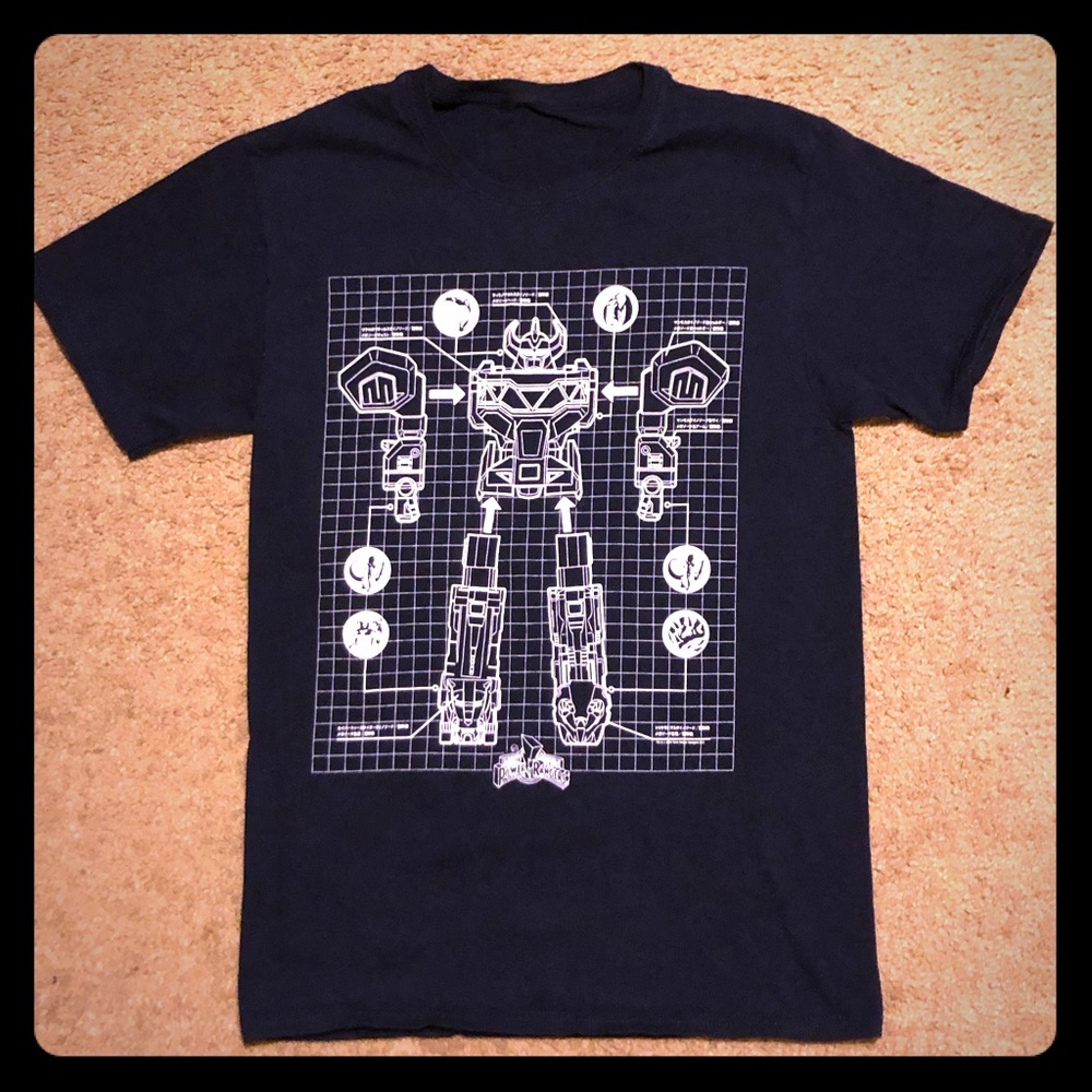 3 for $15 Navy blue power rangers shirt
